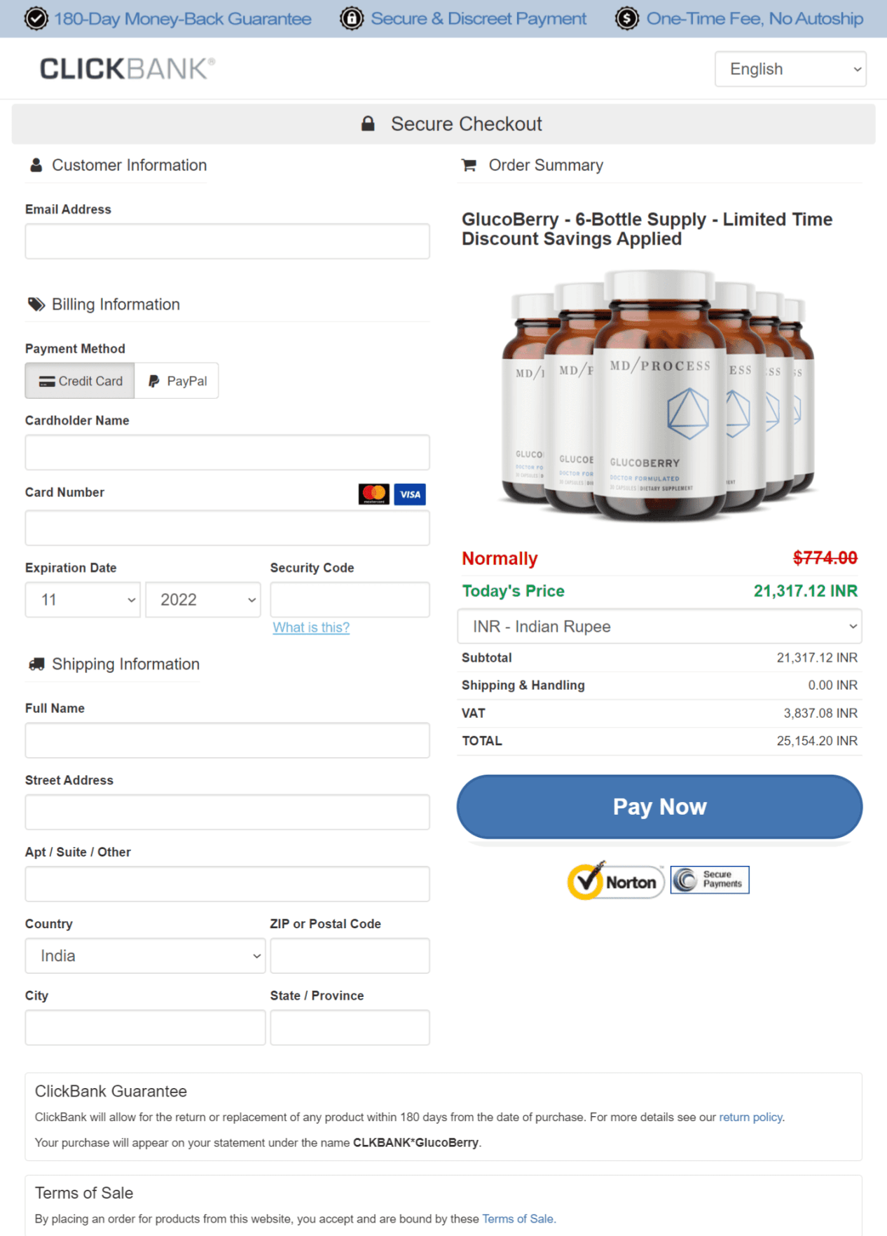GlucoBerry Checkout